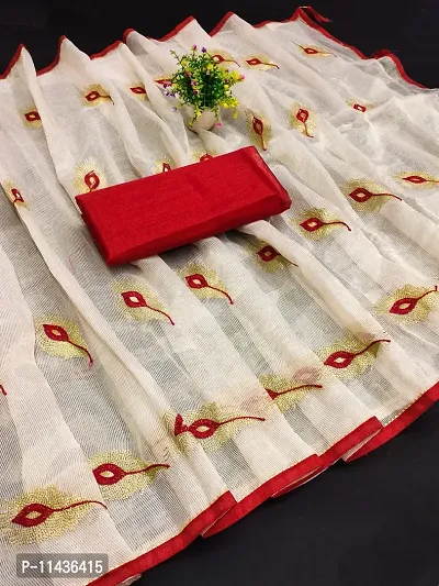 Beautiful Organza Saree With Blouse Piece For Women