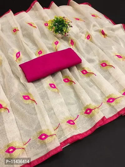 Beautiful Organza Saree With Blouse Piece For Women