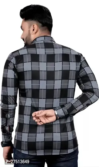 Classic Lycra Checked Casual Shirts for Men-thumb4