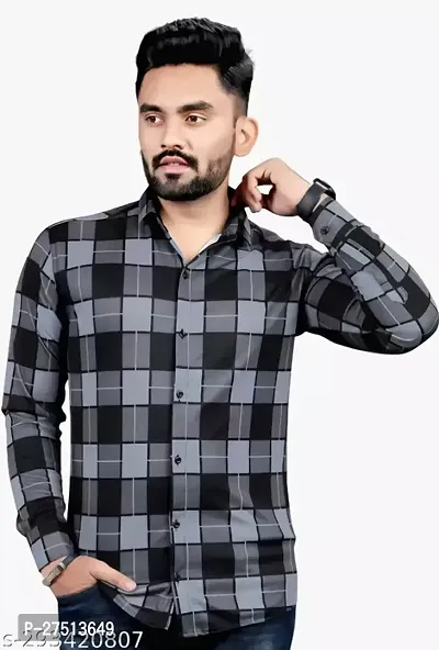Classic Lycra Checked Casual Shirts for Men-thumb5