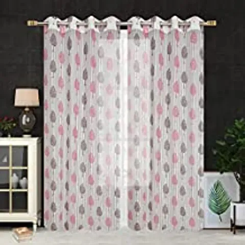 THDE Fancy Tree Tree Tissue Net Curtains Set of 1 | Light Filtering Drapes for Home Living Room | Fancy Curtain Panels for Bedroom Kitchen Hall,