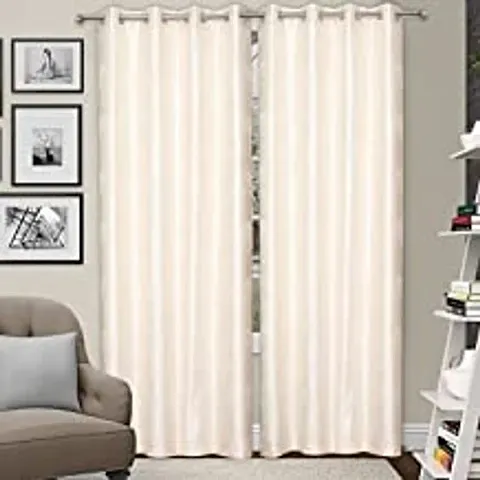 Radhey-Radhey Decor Premium Thick Solid Plain Curtains, Pack of 2