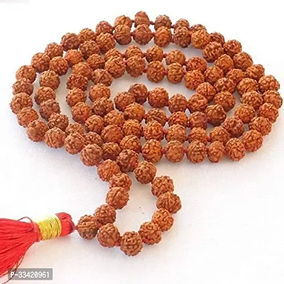 Authentic Rudraksh Mala108 Bead Sacred Prayer Necklace for Meditation