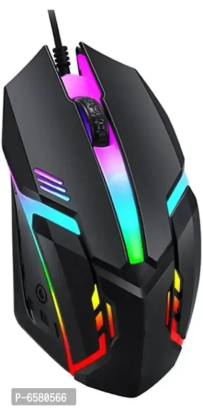 RGB GAMING MOUSE - HOMEVERSE USB Wired Optical Gaming Mouse With 3 Keys and RGB Lights (USB 3.0, Black)-thumb0
