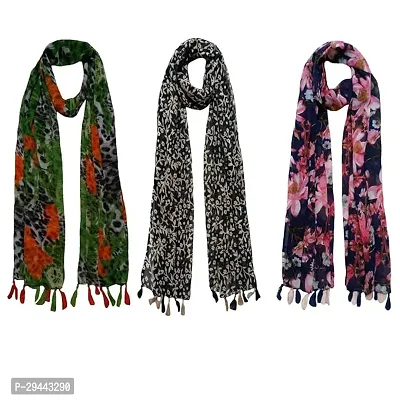 Classic Viscose Head Scarfs for Girls Set of 3-thumb0