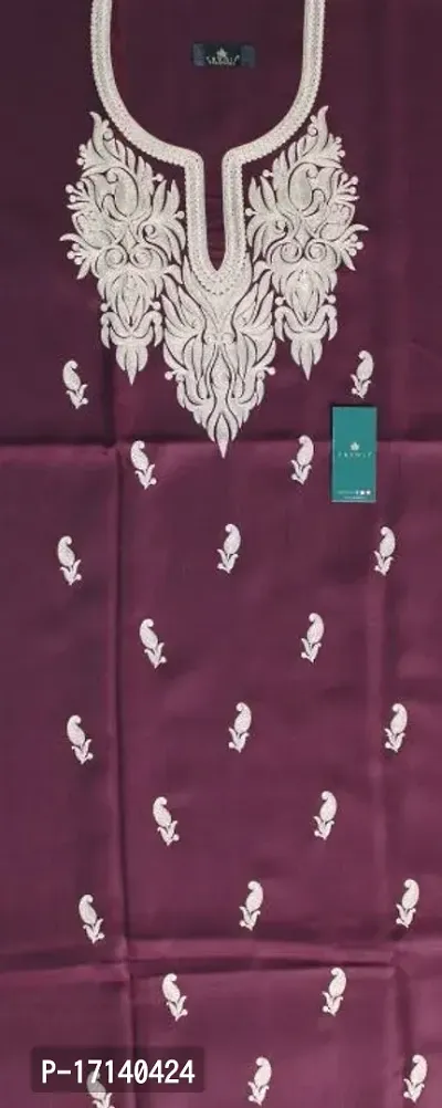 CASMIR MAGENTA PASHMINA WINTER KASHMIRI Embroidered Dress Material For Women