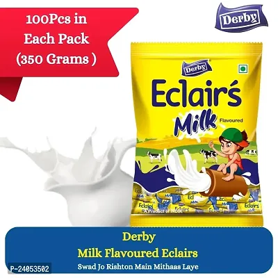 Derby Eclairs | Pack Of 2 | 350 Gram Pack (100Pcs in Each Poly | (Derby Milk Eclairs)-thumb5