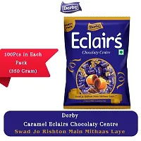 Derby Eclairs | Pack Of 2 | 350 Gram Pack (100Pcs in Each Poly | (Derby Caramel Eclairs)-thumb1