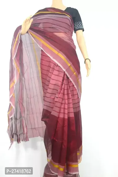 Fancy Cotton Saree With Blouse Piece For Women-thumb0