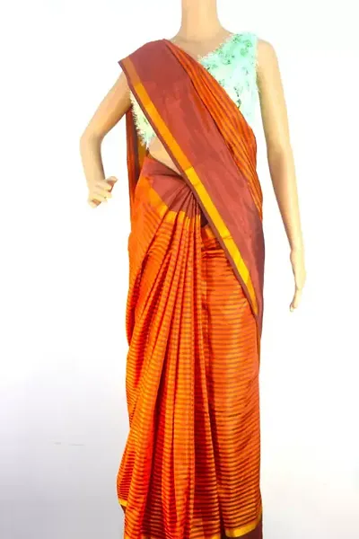 Fancy Art Silk Saree With Blouse Piece For Women