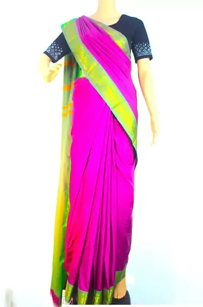 Fancy Art Silk Saree With Blouse Piece For Women