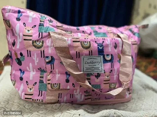 Stylish Pink Fabric Handbags For Women-thumb0