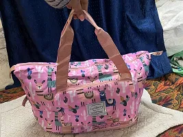 Stylish Pink Fabric Handbags For Women-thumb1