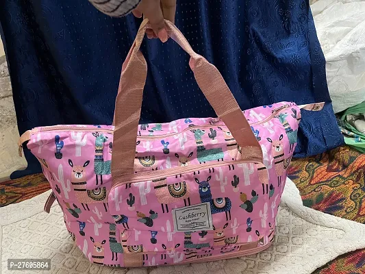 Stylish Pink Fabric Handbags For Women-thumb2