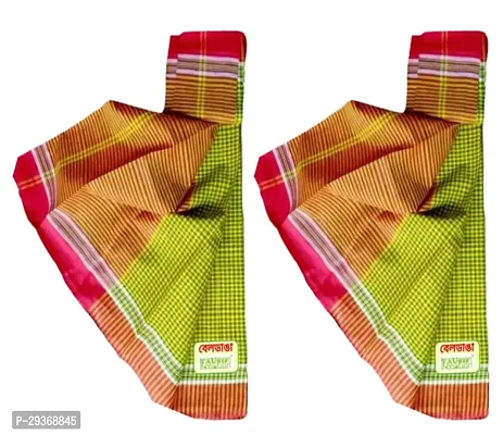 New Colourful Gamcha/Bath Cotton Towel, Pack of 2-thumb0