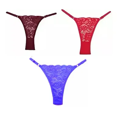 Classy Solid Thongs Panty for Women, Pack of 3