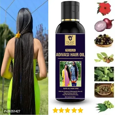 Enjave Adivasi Hair Oil For Hair Growth  Hairfall (50 ml) (Pack Of 1) | Hair Oil For Hair Growth| Hair Oil For Hairfall | Hair Oil For Dandruff Control|-thumb0