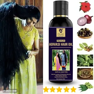 Enjave Adivasi Hair Oil For Hair Growth  Hairfall (50 ml) (Pack Of 1) | Hair Oil For Hair Growth| Hair Oil For Hairfall | Hair Oil For Dandruff Control|-thumb0