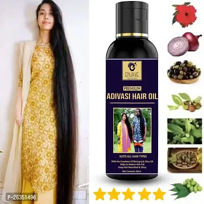 Enjave Adivasi Hair Oil For Hair Growth  Hairfall (50 ml) (Pack Of 1) | Hair Oil For Hair Growth| Hair Oil For Hairfall | Hair Oil For Dandruff Control|-thumb0