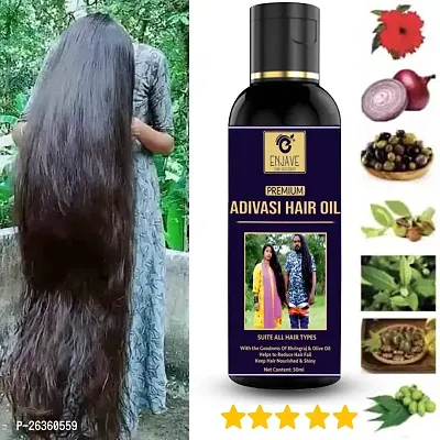 ENJAVE Adivasi Hair oil For Hair Fall Control,Hair Growth Oil,Hair Regrowth Oil,Ayurveda hair Oil, adivasi hair oil,bal ugane ka tel, bal lamba karne wala tel ,Onion oil,divasi hair oil Pack of 1-thumb0