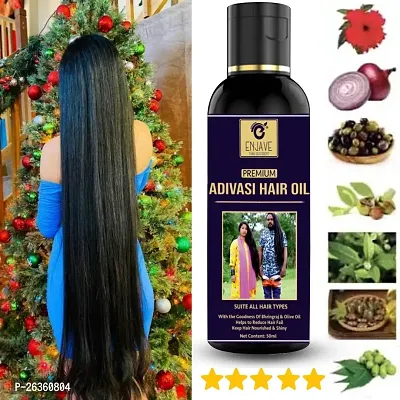 ENJAVE Adivasi Hair oil For Hair Fall Control,Hair Growth Oil,Hair Regrowth Oil,Ayurveda hair Oil, adivasi hair oil,bal ugane ka tel, bal lamba karne wala tel ,Onion oil,divasi hair oil Pack of 1-thumb0