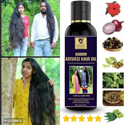 ENJAVE Adivasi Hair oil For Hair Fall Control,Hair Growth Oil,Hair Regrowth Oil,Ayurveda hair Oil, adivasi hair oil,bal ugane ka tel, bal lamba karne wala tel ,Onion oil,divasi hair oil Pack of 1-thumb0