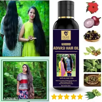 ENJAVE Adivasi Hair oil For Hair Fall Control,Hair Growth Oil,Hair Regrowth Oil,Ayurveda hair Oil, adivasi hair oil,bal ugane ka tel, bal lamba karne wala tel ,Onion oil,divasi hair oil Pack of 1-thumb0