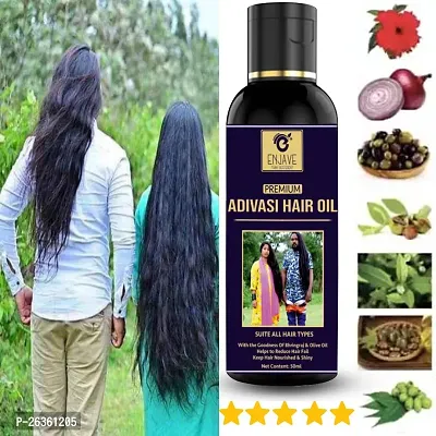 ENJAVE Adivasi Hair oil For Hair Fall Control,Hair Growth Oil,Hair Regrowth Oil,Ayurveda hair Oil, adivasi hair oil,bal ugane ka tel, bal lamba karne wala tel ,Onion oil,divasi hair oil Pack of 1-thumb0