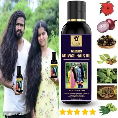 ENJAVE Adivasi Hair oil For Hair Fall Control,Hair Growth Oil,Hair Regrowth Oil,Ayurveda hair Oil, adivasi hair oil,bal ugane ka tel, bal lamba karne wala tel ,Onion oil,divasi hair oil Pack of 1-thumb0