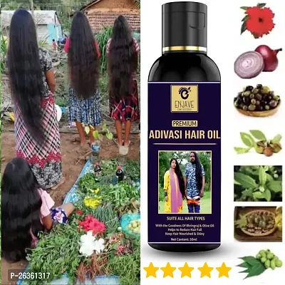 ENJAVE Adivasi Hair oil For Hair Fall Control,Hair Growth Oil,Hair Regrowth Oil,Ayurveda hair Oil, adivasi hair oil,bal ugane ka tel, bal lamba karne wala tel ,Onion oil,divasi hair oil Pack of 1-thumb0