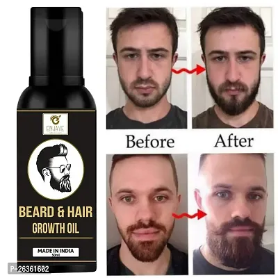 ENJAVE Beard Hair Growth oil- best beard oil for mens,beard growth oil,patchy beard growth,dadhi oil,beard oil for men,beard oil for men growth for black men, beard oil for men growth Pack of 1-thumb0