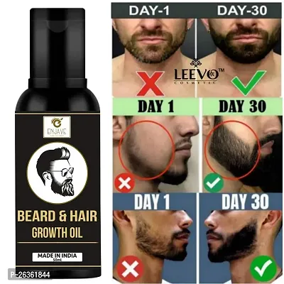 ENJAVE Beard Hair Growth oil- best beard oil for mens,beard growth oil,patchy beard growth,dadhi oil,beard oil for men,beard oil for men growth for black men, beard oil for men growth Pack of 1-thumb0