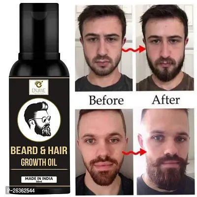 ENJAVE Beard Hair Growth oil- best beard oil for mens,beard growth oil,patchy beard growth,dadhi oil,beard oil for men,beard oil for men growth for black men, beard oil for men growth Pack of 1-thumb0