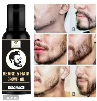 ENJAVE Beard Hair Growth oil- best beard oil for mens,beard growth oil,patchy beard growth,dadhi oil,beard oil for men,beard oil for men growth for black men, beard oil for men growth Pack of 1-thumb0