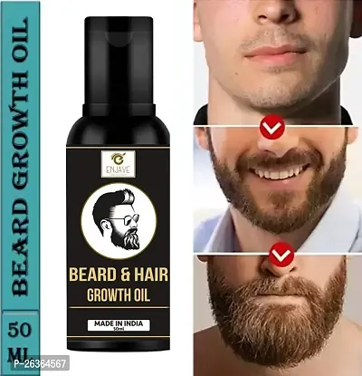 ENJAVE Beard Hair Growth oil- best beard oil for mens,beard growth oil,patchy beard growth,dadhi oil,beard oil for men,beard oil for men growth for black men, beard oil for men growth Pack of 1-thumb0