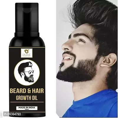 ENJAVE Beard Hair Growth oil- best beard oil for mens,beard growth oil,patchy beard growth,dadhi oil,beard oil for men,beard oil for men growth for black men, beard oil for men growth Pack of 1-thumb0