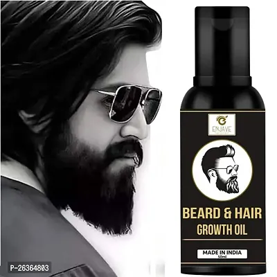 ENJAVE Beard Hair Growth oil- best beard oil for mens,beard growth oil,patchy beard growth,dadhi oil,beard oil for men,beard oil for men growth for black men, beard oil for men growth Pack of 1-thumb0