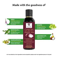 Enjave Onion Blackseed Hair oil For Hair Fall Control, onion oil, hair oil, Hair Growth Oil, adivasi herbal oil, red onion hair oil, bal ugane ka tel, argon oil, blackseed oil, pyaj ka oil Pack of 1-thumb2