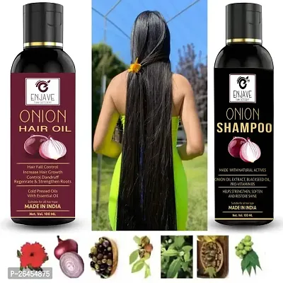 Enjave Onion Blackseed Hair oil  Onion shampoo For Hair Fall Control, onion oil, hair oil, Hair Growth Oil, adivasi herbal oil, red onion hair oil, bal ugane ka tel, argon oil, blackseed oil, Pack 2