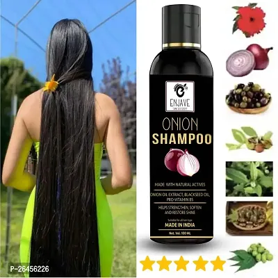 Enjave Onion shampoo For Hair Fall Control, onion Shampoo, hair Shampoo,Hair Growth Shampoo, adivasi herbal oil, red onion hair oil, bal ugane ka tel, argon oil, blackseed oil, Pack of 1
