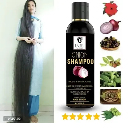 Enjave Onion shampoo For Hair Fall Control, onion Shampoo, hair Shampoo,Hair Growth Shampoo, adivasi herbal oil, red onion hair oil, bal ugane ka tel, argon oil, blackseed oil, Pack of 1-thumb0