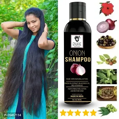 Enjave Onion shampoo For Hair Fall Control, onion Shampoo, hair Shampoo, Hair Growth Shampoo, adivasi herbal oil, red onion hair oil, bal ugane ka tel, argon oil, blackseed oil, Pack of 1