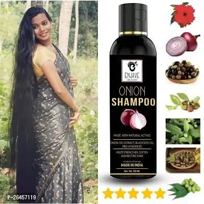 Enjave Onion shampoo For Hair Fall Control, onion Shampoo, hair Shampoo, Hair Growth Shampoo, adivasi herbal oil, red onion hair oil, bal ugane ka tel, argon oil, blackseed oil, Pack of 1-thumb0