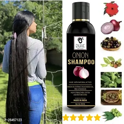 Enjave Onion shampoo For Hair Fall Control, onion Shampoo, hair Shampoo, Hair Growth Shampoo, adivasi herbal oil, red onion hair oil, bal ugane ka tel, argon oil, blackseed oil, Pack of 1-thumb0