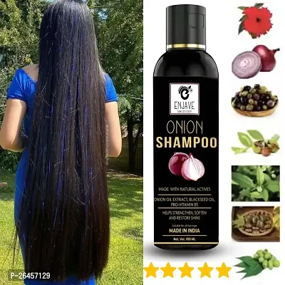 Enjave Onion shampoo For Hair Fall Control, onion Shampoo, hair Shampoo, Hair Growth Shampoo, adivasi herbal oil, red onion hair oil, bal ugane ka tel, argon oil, blackseed oil, Pack of 1