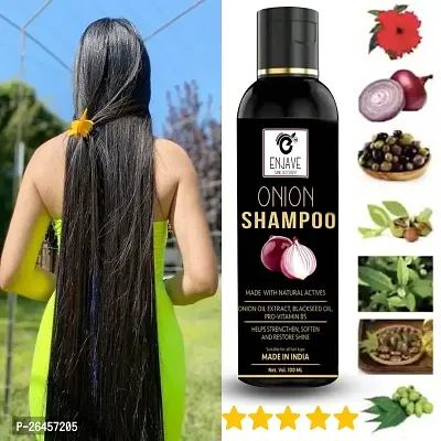 Enjave Onion shampoo For Hair Fall Control,onion Shampoo, hair Shampoo, Hair Growth Shampoo, adivasi herbal oil, red onion hair oil, bal ugane ka tel, argon oil, blackseed oil, Pack of 1-thumb0