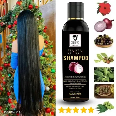 Enjave Onion shampoo For Hair Fall Control,onion Shampoo, hair Shampoo, Hair Growth Shampoo, adivasi herbal oil, red onion hair oil, bal ugane ka tel, argon oil, blackseed oil, Pack of 1