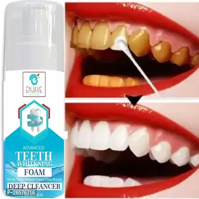 Activated charcoal Tooth Powder For Teeth Whitening 100gm +Teeth Whitening Foam Toothpaste Makes You Reveal Perfect  White Teeth, Natural Whitening Foam Toothpaste Mousse with Deeply Clean  60ml