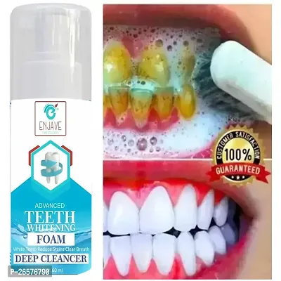 Activated charcoal Tooth Powder For Teeth Whitening 100gm + Teeth Whitening Foam Toothpaste Makes You Reveal Perfect  White Teeth, Natural Whitening Foam Toothpaste Mousse with Deeply Clean  60ml