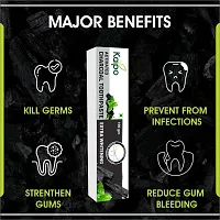 Kaipo Activated Charcoal Toothpaste : Extra Whitening : 100gms : Pack of 6-thumb1